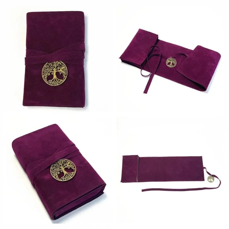 Elegant Flannel Tarot Cards Pouch - Available in Blue, Pink, Purple, and Black