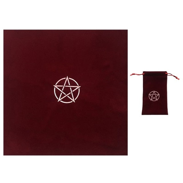 Pentagram Tarot Tablecloth with Bag